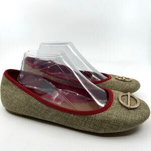 Nautica Shoes Womens 10 Brown Ballet Flat Giande 2 Slip On Round Toe Logo Casual